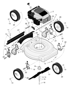 Mower Housing Assembly Diagram and Parts List for 204210X31C 2004 Briggs and Stratton Lawn Mower